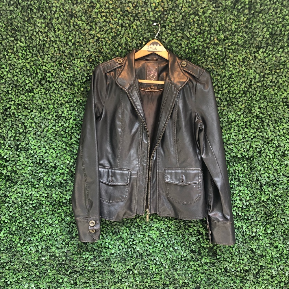 Faux leather jacket